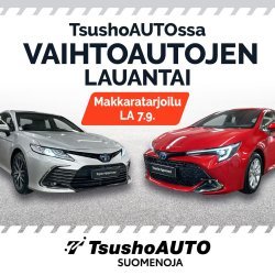 ✨Parhaimmat autodiilit tarjoaa TsushoAUTO Suomenoja ja lauantaina 7.9. myös grillimakkarat...